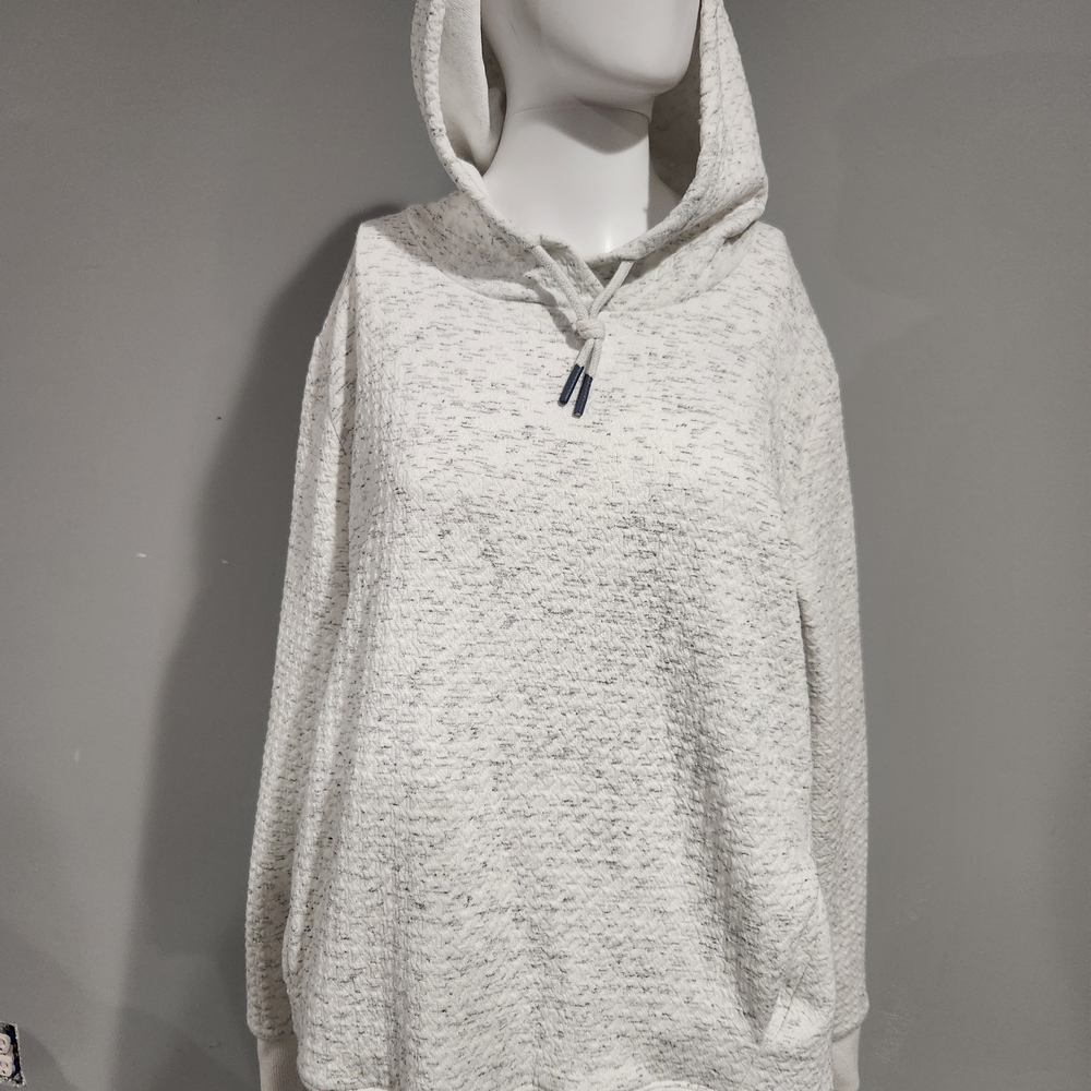 RBX Textured White Hooded Sweater